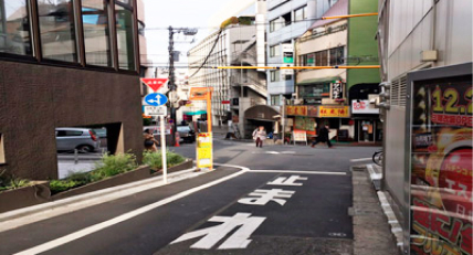 BSホールまでの道(早稲田通り)